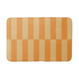 Tapete De Banheiro Design de padrão listrado em laranja e trigo