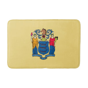 Tapete De Banheiro Design de Sinalizador do Estado de Nova Jersey