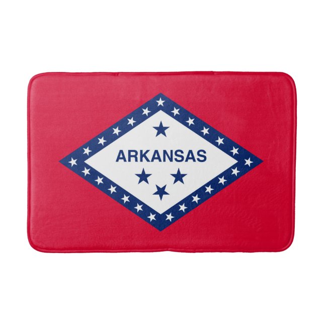 Tapete De Banheiro Design de Sinalizador do Estado do Arkansas (Frente)