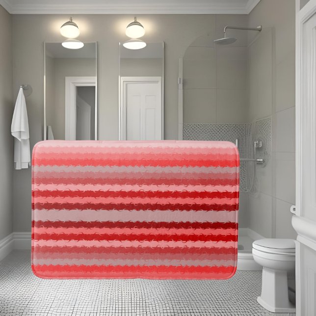 Tapete De Banheiro Design de stripped moderna em vários tons de verme (Criador carregado)