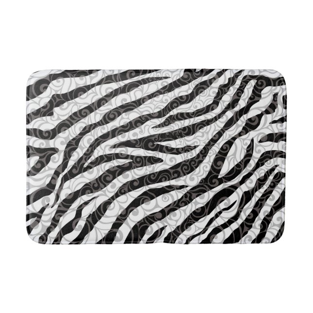 Tapete De Banheiro Design de Zebra Suave (Frente)
