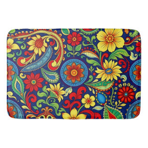 Tapete De Banheiro Design do Rainbow Colour Flor Paisley