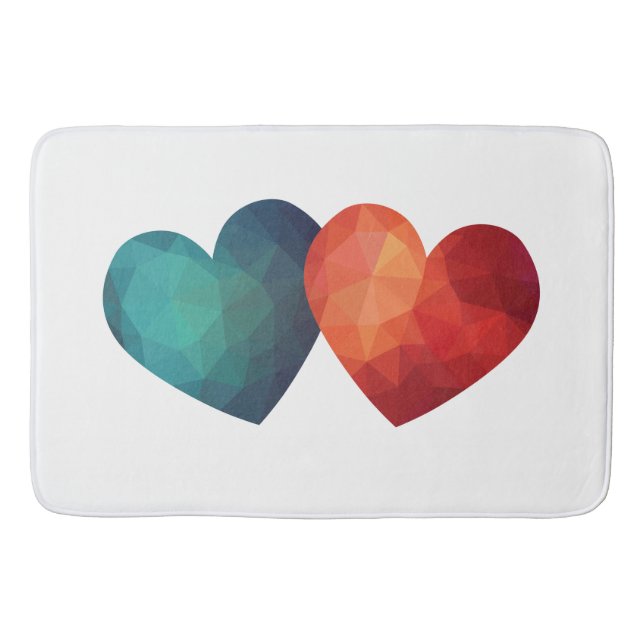 Tapete De Banheiro Design hitech moderno de par azul e vermelho (Frente)