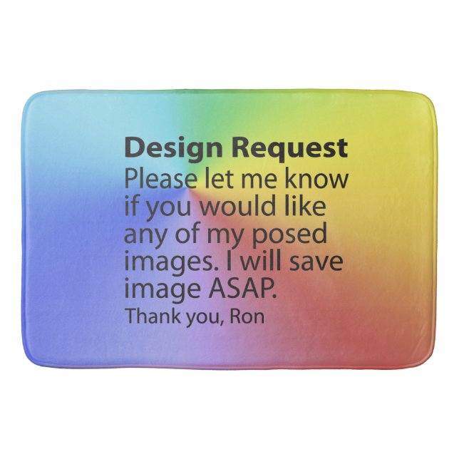 Tapete De Banheiro Design Request Bath Mats (Frente)