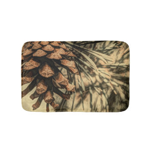 Tapete De Banheiro Design Rústico Pine Cone