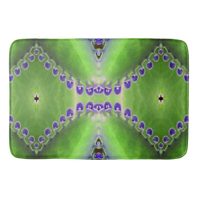 Tapete De Banheiro Design verde e roxo (Frente)