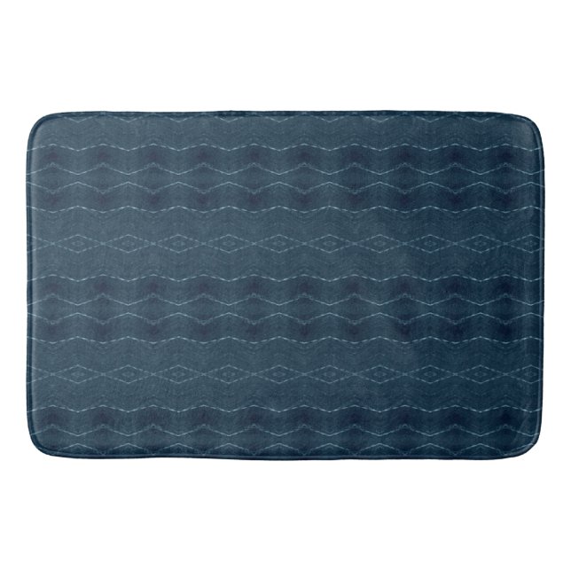 Tapete De Banheiro Designer Azul marinho (Frente)
