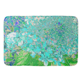 Tapete De Banheiro Detalhe de Aqua Elegante e Hydrangea de luz verde