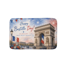 Tapete De Banheiro dia da Bastilha Arco do triunfo Paris França fogo 