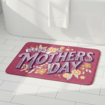 Dia de as mães de Tipografia Vintage Wavy Vermelho