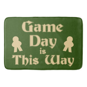 Tapete De Banheiro Dia do Jogo Por Aqui Slogan de Jogo de Tabuleiro L