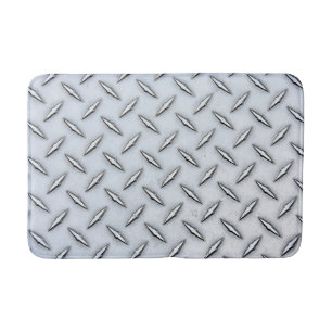 Tapete De Banheiro Diamond Plate Steel