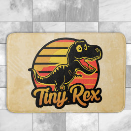 Tapete De Banheiro Dinosauro Trex Vintage Engraçado ao Pôr do Sol Tin