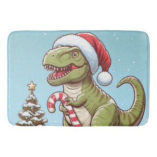 Tapete De Banheiro Dinossauro candi doce de Natal