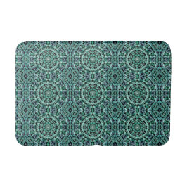 Tapete De Banheiro Diversão com azul-turquesa e preto