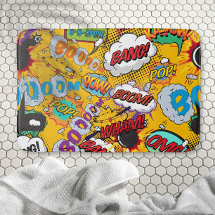 Tapete De Banheiro Diversões Explosões de Arte Pop de Quadrinhos Retr
