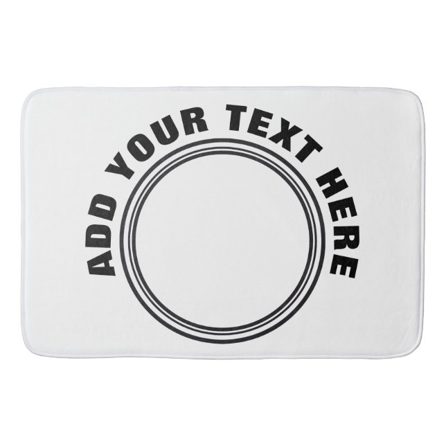 Tapete De Banheiro DIY - Adicione seu próprio sinal, foto e texto (Frente)