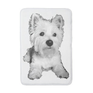 Tapete De Banheiro Do terrier branco das montanhas de Westie esteira