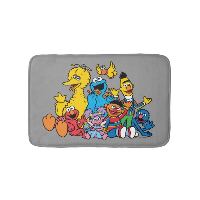 Tapete De Banheiro Doce Sesame Street Pals (frente)