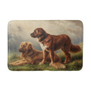 Tapete De Banheiro Dois Cães Vigiantes