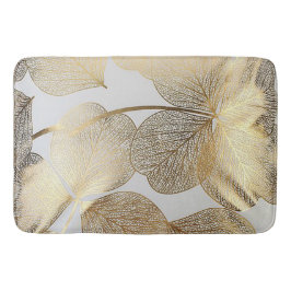Tapete De Banheiro Dourada Leaf Bath Mat