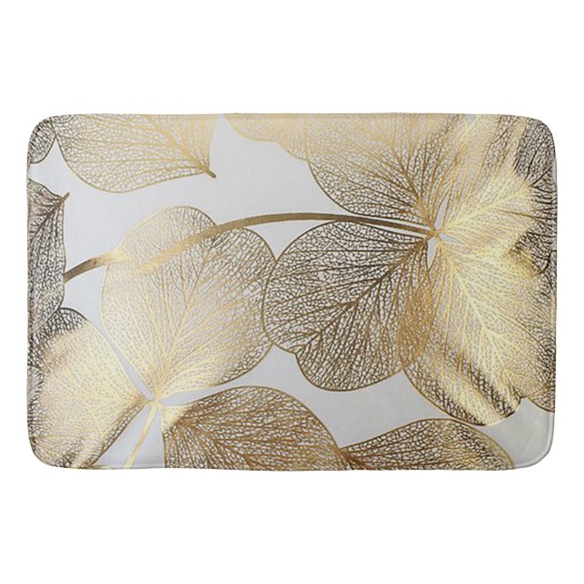 Tapete De Banheiro Dourada Leaf Bath Mat (Frente)