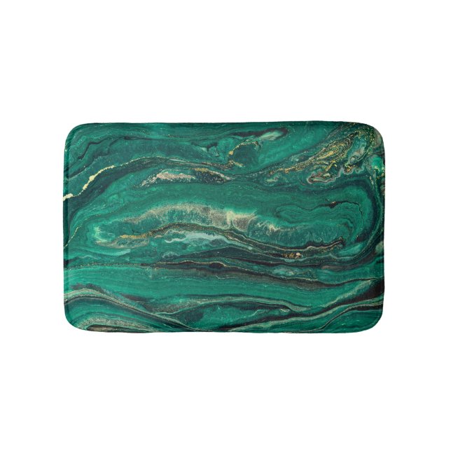 Tapete De Banheiro Dourado Blue Marbling: Arte Fluida (frente)