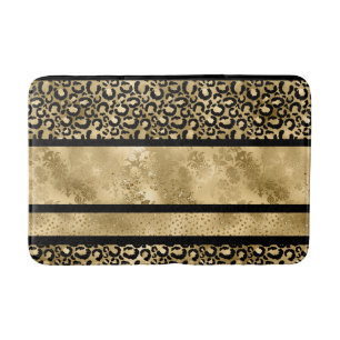 Tapete De Banheiro Dourado Safari Bath Mat