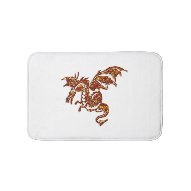 Tapete De Banheiro Dragão Flamejante (frente)