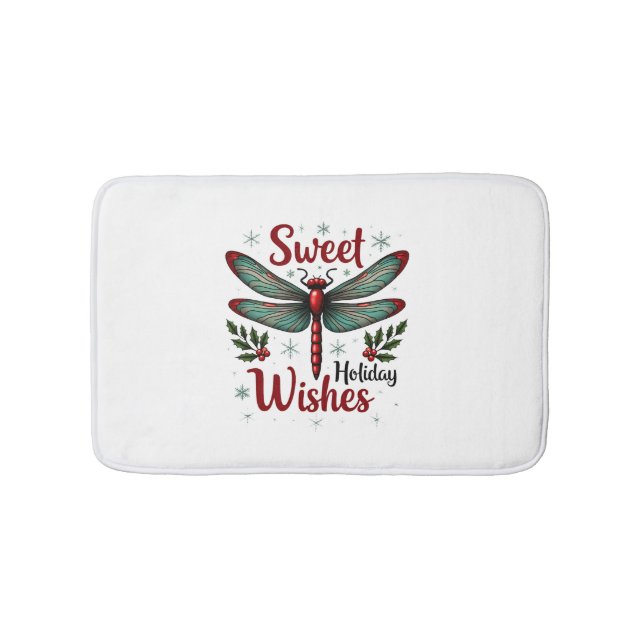 Tapete De Banheiro Dragonfly Candy Cane Wings (frente)