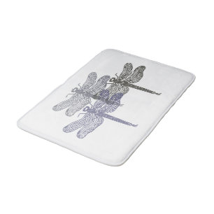 Tapete De Banheiro Dragonfly Cinzas