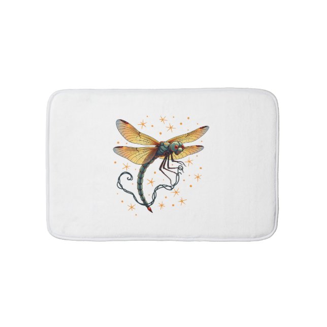 Tapete De Banheiro Dragonfly das Luzes de Natal (frente)