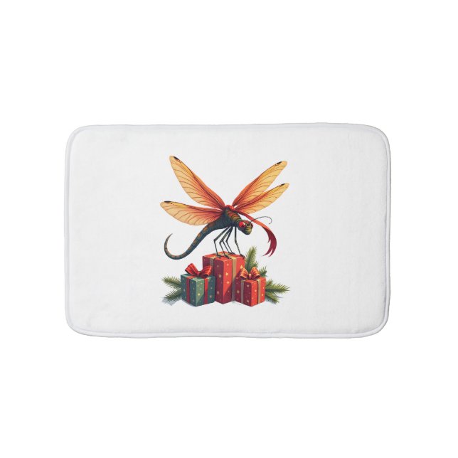 Tapete De Banheiro Dragonfly Empurrada Com Presente (frente)