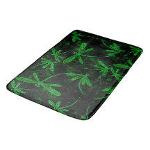 Dragonfly Inverte Neon Green Bath Mat