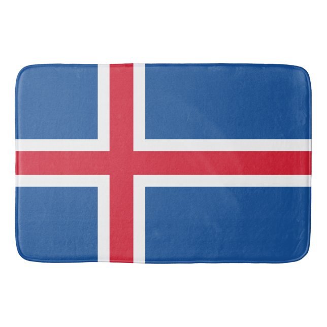 Tapete De Banheiro Drapeau Islande (Frente)