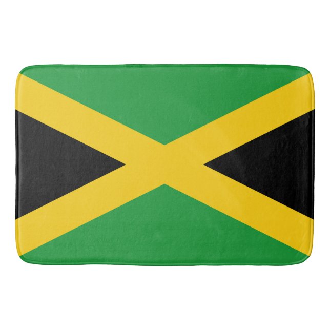 Tapete De Banheiro Drapeau Jamaïque  (Frente)