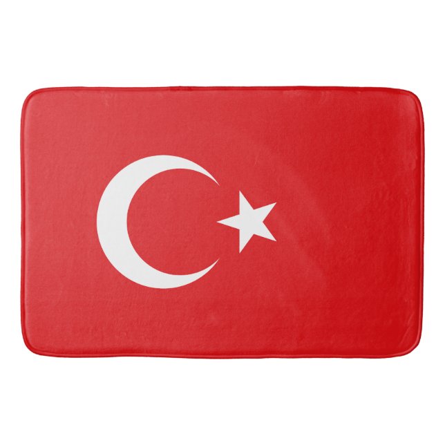 Tapete De Banheiro Drapeau Turquie (Frente)