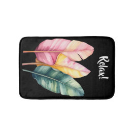 Tapete De Banheiro Drei Bananen Blätter in Pastellfarben 