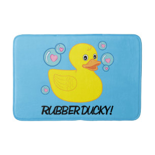 Tapete De Banheiro Ducky de borracha com bolhas Coração-Enchidas
