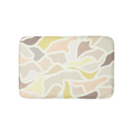 Tapete De Banheiro É o padrão de Abstrato Geométrico de Ivory