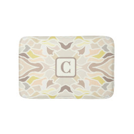 Tapete De Banheiro É o padrão de Abstrato Geométrico de Ivory