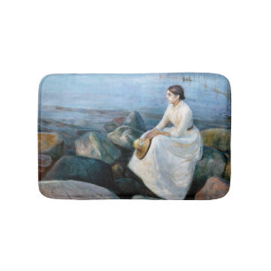 Tapete De Banheiro Edvard Munch - Noite de Verão, Inger na Praia