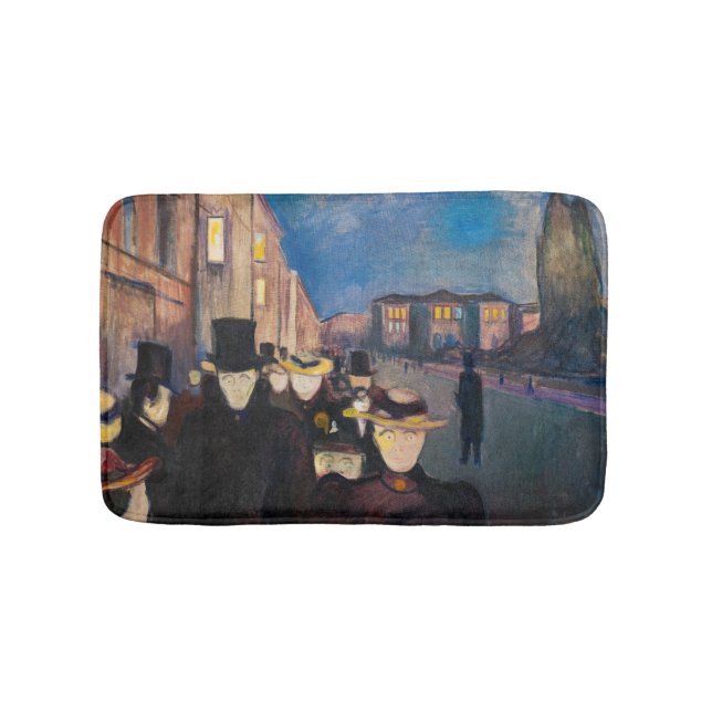 Tapete De Banheiro Edvard Munch - Noite em Karl Johan Street (frente)