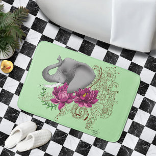 Tapete De Banheiro Elefante e Henna