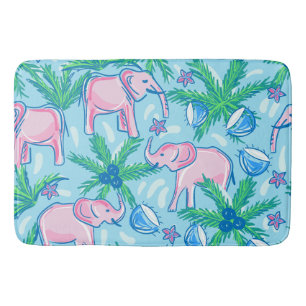 Tapete De Banheiro Elefante rosa de pré-disquete