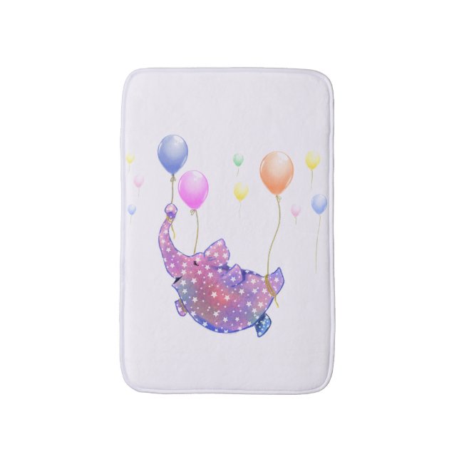 Tapete De Banheiro Elefante Voador Funny Bath Mat (Frente Vertical)