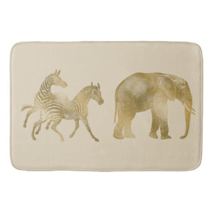 Tapete De Banheiro Elefante & zebras bonitos