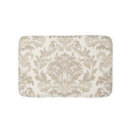 Tapete De Banheiro Elegância de Marfim Barroco Damasko Clássico Antig