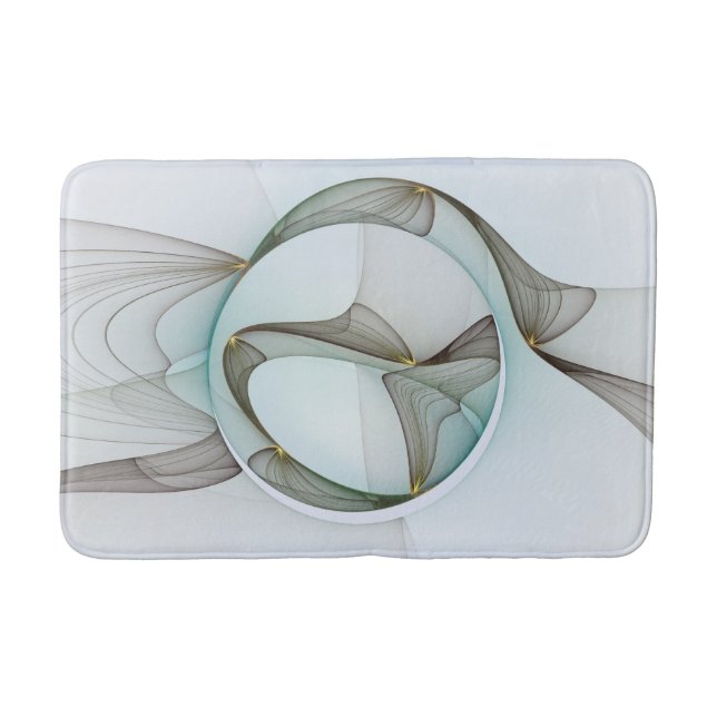 Tapete De Banheiro Elegância Dourada abstrato Moderna Turquesa Brown (Frente)