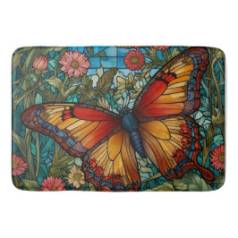 Tapete De Banheiro Elegant stain glass butterfly garden
